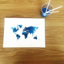 Maps. Watercolor Painting project by viktoria_fra - 03.12.2020