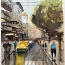 Mi Proyecto del curso: Paisajes urbanos en acuarela abril 2020. Watercolor Painting project by Paulina Brito - 05.04.2020