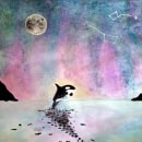 Mi Proyecto del curso: Paisaje con aurora boreal, luna llena y constelaciones. Watercolor Painting project by Raquel Soto Llácer - 05.10.2020