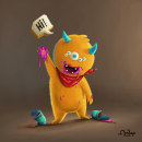 Little Foodie Monster. Illustration, Digital illustration, and Children's Illustration project by Anvay Chavan - 05.13.2020