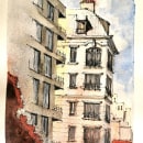 My project in Architectural Sketching with Watercolor and Ink course. Ilustração arquitetônica projeto de Charl Marais - 14.05.2020