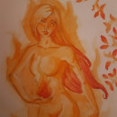 The flame. Traditional illustration, Painting, and Watercolor Painting project by Sara Boido - 05.16.2020