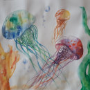 Jellyfishes. Ilustração tradicional, Pintura, e Pintura em aquarela projeto de Sara Boido - 16.05.2020