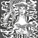 Minoan Snake Goddess. Un proyecto de Ilustración tradicional e Ilustración con tinta de Alkyoni Papakonstantopoulou - 22.11.2018