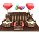 3D Castillo de chocolate. 3D, and 3D Modeling project by Sergio Arvizu Blanco - 05.24.2020