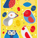 Triangle Birds . Traditional illustration, Vector Illustration, Icon Design, and Children's Illustration project by Aixsa Montoya Bregantes - 05.30.2020