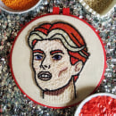 Bowie. Creativit, Portrait Illustration, and Embroider project by Camila Rubio Erazo - 06.03.2020