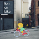 lion on bike. Traditional illustration, Character Design, and Drawing project by marcela hattemer - 06.07.2020