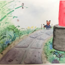 Mi Proyecto del curso: Ilustración en acuarela con influencia japonesa. Ilustração tradicional projeto de Tomás Garnier - 23.06.2020