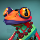 Shaolin Frog - Ran-Chao. Modelagem 3D projeto de Fredy Jimenez - 04.04.2019
