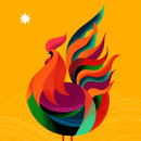 O galinho Rei-Rei. Ilustração tradicional, Design gráfico, e Design de cartaz projeto de Pedro Araujo - 29.06.2020