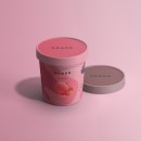 Packaging raspberry and mango ice cream. Projekt z dziedziny Projektowanie graficzne i Projektowanie opakowań użytkownika Eva Hilla - 07.10.2019