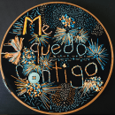 Me quedo contigo (letras desprolijas) Ein Projekt aus dem Bereich Stickerei von AIRE Ana Isabel Roca Español - 05.07.2020