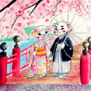 Mi Proyecto del curso: Ilustración en acuarela con influencia japonesa. Children's Illustration project by Ingrid Castro - 07.05.2020