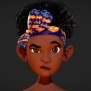 Rosi - Black female child. Un proyecto de 3D, Diseño de personajes, Diseño de juegos y Diseño de personajes 3D de Roman C. Ojer - 01.04.2020