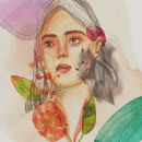 Mi Proyecto del curso: Retrato ilustrado en acuarela. Pintura em aquarela, e Desenho de retrato projeto de Andrea Brambila - 15.07.2020