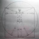 Mi Proyecto del curso: "Dibujo anatómico para principiantes". Un Vitruvio usando las proporciones que nos indicó ZURSOIF. Desenho anatômico projeto de emilio.sero - 18.07.2020