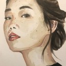 My first watercolor portrait after Sol Barrios’ course. Un proyecto de Ilustración tradicional de Molly Mattin - 20.07.2020