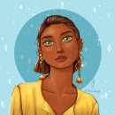 Meu projeto do curso: Retrato de personagens femininas com Procreate. Digital Illustration project by Jheniffer Cardoso - 07.22.2020