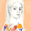 Mi Proyecto del curso: Retrato con lápiz, técnicas de color y Photoshop. Un proyecto de Ilustración de retrato de Paloma Marqués - 26.07.2020