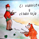 Mi Proyecto del curso: El violinista y el lobo rojo (basado en el cuento El músico Prodigioso). Un projet de Illustration jeunesse de patricia99soler - 31.07.2020