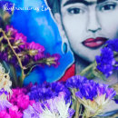 Frida Kahlo y Siemprevivas. Un proyecto de Ilustración tradicional, Bellas Artes, Ilustración de retrato e Ilustración botánica de Elena Sánchez Novoa - 03.08.2020