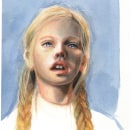 Mi Proyecto del curso: Retrato artístico en acuarela. Un proyecto de Pintura a la acuarela, Ilustración de retrato y Dibujo de Retrato de Monika GC - 08.08.2020