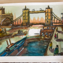 Sunrise in London -  Watercolor & Indian ink -  Ein Projekt aus dem Bereich Aquarellmalerei von Henry Miranda - 11.08.2020