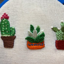 Cactus y Arcoiris. Embroider project by Bianca Gonzalez Sosa - 08.11.2020