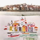 Oporto. Un proyecto de Ilustración tradicional, Pintura a la acuarela y Bordado de Natalia Conde - 13.08.2020