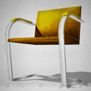 SketchUp e pintura digital: Cadeira BRNO. Un progetto di 3D, Design e creazione di mobili, Modellazione 3D, Progettazione 3D e Pittura digitale di Guilherme Coblinski Tavares - 15.04.2019