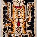 Totemic Tiger. Ilustração tradicional projeto de Nil Solà Serra - 25.08.2020