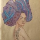Mi Proyecto del curso: Ilustración con pastel y lápices de colores. Un proyecto de Dibujo de Retrato de danaesanchez - 03.09.2020
