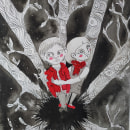 Hansel y Gretel. Un proyecto de Bellas Artes, Ilustración infantil, Creatividad con niños e Ilustración con tinta de Yuly Gutierrez Daza - 05.09.2020
