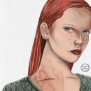 Red Hair Girl by me in @fashiondoodles. Traditional illustration, Fashion, Drawing, Fashion Design, Digital Illustration, Portrait Illustration, Portrait Drawing, and Digital Drawing project by Elisa Fabricio - 09.07.2020
