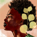 My Illustrated Portrait with Procreate: natural beauty. Un proyecto de Ilustración tradicional, Ilustración de retrato e Ilustración botánica de Courtney Keller - 08.09.2020