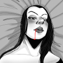 Tehuana Vampiro. Un proyecto de Ilustración tradicional, Ilustración digital, Ilustración de retrato y Dibujo digital de Venisa Del Aguila - 11.09.2020