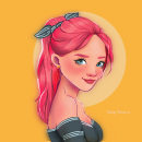 My project in Female Character Portraits in Procreate course. Character Design project by Baira Buvaeva - 09.17.2020