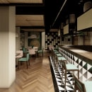 Restaurante . Interior Architecture project by juliaelena.ng - 09.22.2020