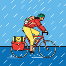 LONG DISTANCE CYCLING. Traditional illustration, Editorial Design, and Vector Illustration project by Enric Adell - 08.01.2020