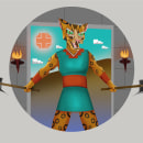 Tigrillo inca. Traditional illustration, Character Design, Vector Illustration, Digital Illustration, and Children's Illustration project by Nicolás Chamorro - 09.24.2020