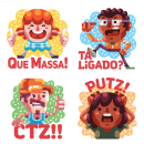 Sticker pack ‘De Boa’ para Facebook. Traditional illustration project by Raul Aguiar - 09.27.2020