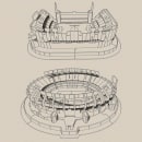 Estadios - Rompecabezas 3D. Un proyecto de Diseño industrial de Diego Fernández - 29.09.2020