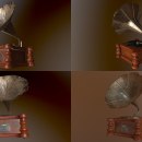 Gramófono. Un proyecto de 3D, Modelado 3D y Diseño 3D de Andres Fernandez Santiago - 29.09.2020