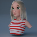 Stylized Character - Paula Ein Projekt aus dem Bereich 3-D-Modellierung und Design von 3-D-Figuren von Cristina Pozuelo López - 15.07.2020