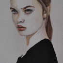 Mi Proyecto del curso: Retrato en acuarela a partir de una fotografía. Un proyecto de Pintura a la acuarela y Dibujo de Retrato de Chantal Mendez - 06.10.2020