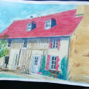 Country side relax time. Home sweet home. . Watercolor Painting project by José Amaral - 10.15.2020