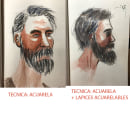 Mi Proyecto del curso: Cuaderno de retratos en acuarela. Pintura em aquarela, e Desenho de retrato projeto de Andres Perez - 16.10.2020