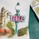 My project in Architectural Sketching with Watercolor and Ink course. Pintura em aquarela projeto de vitoria.faccin - 19.10.2020