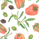 Watercolor Veggies. Watercolor Painting project by Helena Slobodeniuk - 10.31.2020